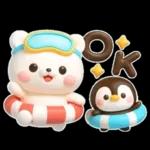 しろくまとペンギン♡夏に涼しいセット