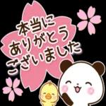 パンダ_ひよこ_春・敬語スタンプ
