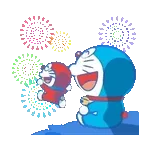 夏のうごくドラえもんスタンプ