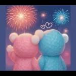 可愛い子熊 キュートな氷の服 思いやり 夏