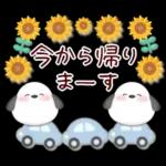 【シマエナガです】花束/夏のひまわり4