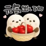 ぽってりシマエナガ団♡夏スタンプ