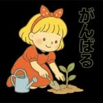 赤いドレスを着たかわいい女の子