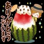 大人のやさしい夏の気づかいスタンプ