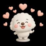 ず～っと使える♡かわいいトイプーさん♡白