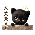 関西弁♡動く猫ぬいの家族連絡(黒猫)