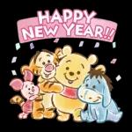 プーたちと新年をお祝い♪年賀スタンプ2025