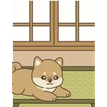飛びだす♪秋のぽてぽて子柴犬スタンプ