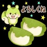 リス_和スイーツ✿_-_スタンプ