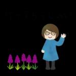 眼鏡女子の春スタンプ