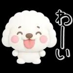 ず～っと使える♡かわいいトイプーさん♡白