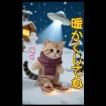 可愛い猫 冬 スキー スノボー 思いやりBIG