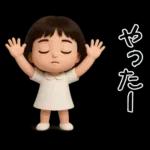 女の子の無難なスタンプ。
