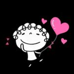 英語とハート♡くるリボン