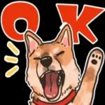 柴犬の手書き風スタンプです。
