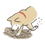 のばされわんこの動くスタンプ