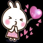 うさぎさん ハートがいっぱい日常スタンプ