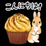 秋フルーツ＆スイーツ☆うさぎのスタンプ