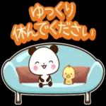 パンダ_ひよこ_春・敬語スタンプ