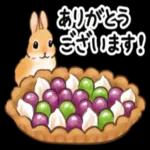 秋フルーツ＆スイーツ☆うさぎのスタンプ
