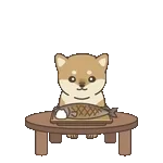 飛びだす♪秋のぽてぽて子柴犬スタンプ