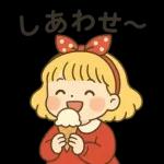 赤いドレスを着たかわいい女の子