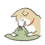 のばされわんこの動くスタンプ