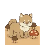 飛びだす♪秋のぽてぽて子柴犬スタンプ