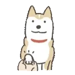 のばされわんこの動くスタンプ