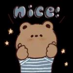 可愛くて使いやすいクマの癒しのスタンプです♪