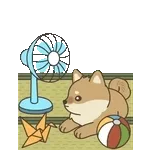 飛びだす♪秋のぽてぽて子柴犬スタンプ