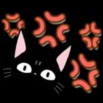 黒猫の気づかい大人デカ文字スタンプ