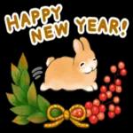 冬＆年末年始☆うさぎのスタンプ_