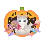 動く！ふわふわ猫たちのハロウィンスタンプ