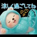 可愛い子熊 キュートな氷の服 思いやり 夏