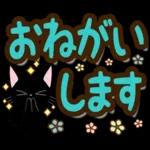 黒猫の気づかい大人デカ文字スタンプ