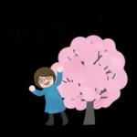 眼鏡女子の春スタンプ