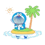 夏のうごくドラえもんスタンプ