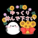 【シマエナガです】花束/夏のひまわり4