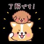 可愛い子犬スタンプ登場