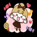 動く♪リボンの女の子【日常会話】