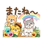 大人のためのねこ動く花畑トラ(虎）まみれ