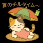 三毛猫の幸せな夏の生活