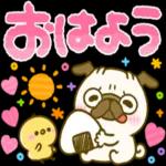 大人可愛い♡見やすいデカ文字♡パグちゃん