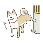 のばされわんこの動くスタンプ