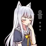 상냥한 하얀고양이 소녀