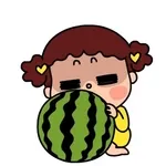 여름에 수박을 먹어요!