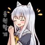 상냥한 하얀고양이 소녀