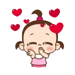 볼에 뽀뽀~	사랑해❤️