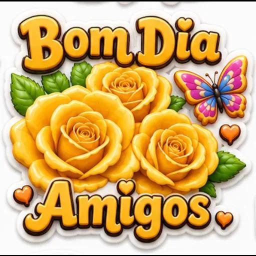 Adesivos de bom dia